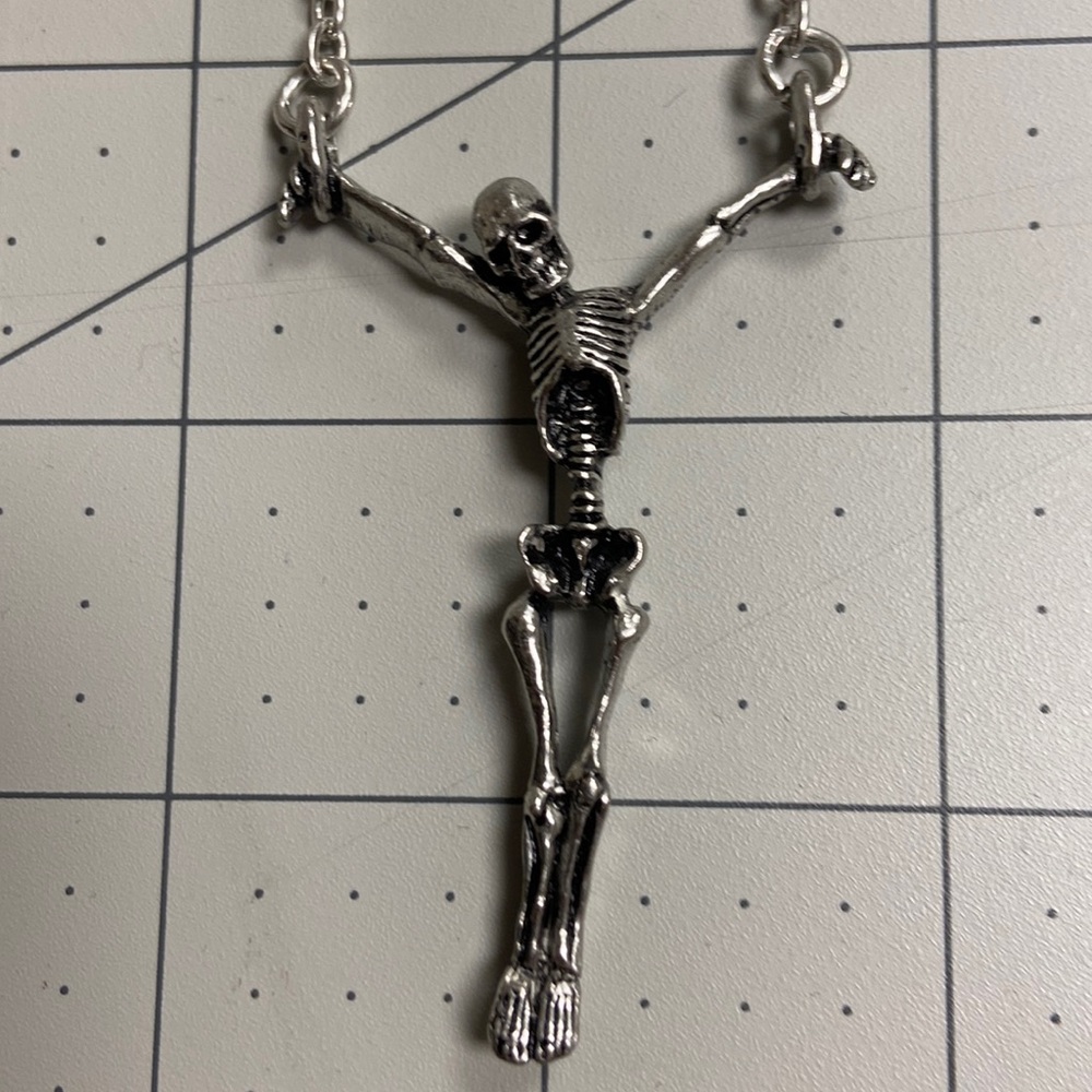 Hanging Skeleton Alchemy England Pendant 20” Chain